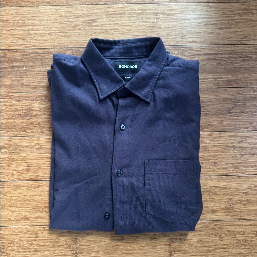 Bonobos Dark Navy Casual Button-Down Shirt